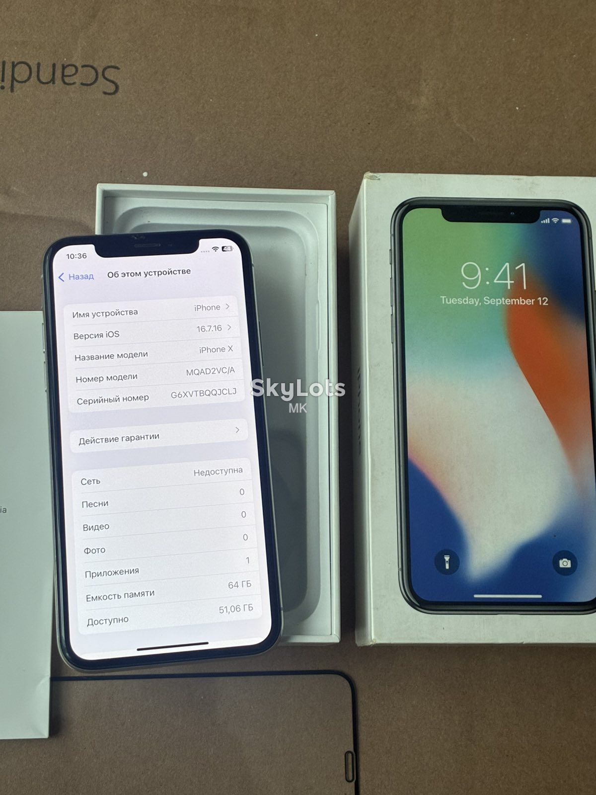 Apple iPhone X 64Gb Neverlock   Аккумулятор 92% - фото фото фото 5
