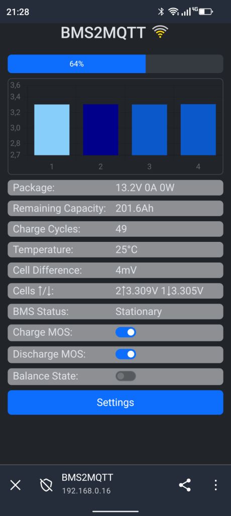 Smart BMS DALY 100 BALANCE WIFI Module WEB + MQTT + HomeAssistant - фото фото фото 4