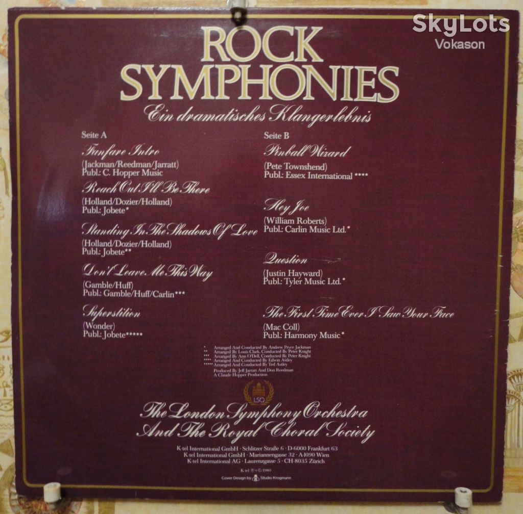 Rock Symphonies - The London Symphony Orchestra NM/NM - фото фото фото 1