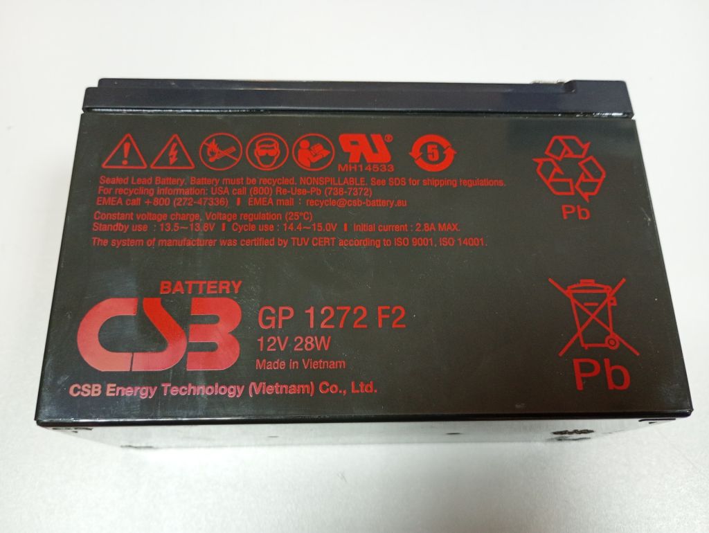 Акумуляторна батарея CSB GP1272F2 28W 12V-7,2Ah - фото фото фото 0