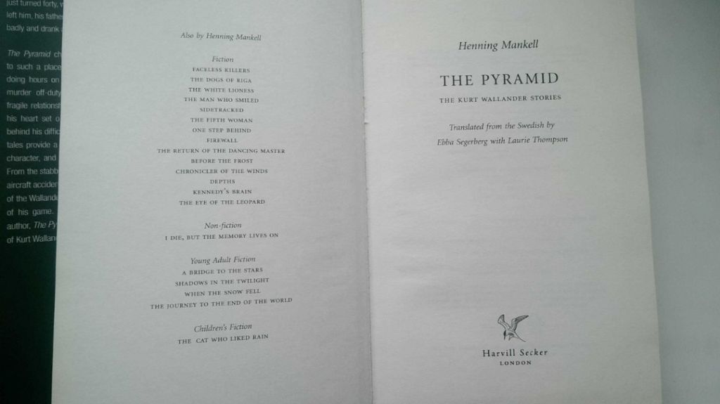 The Pyramid - Henning Mankell - На Английском English книга - фото фото фото 1