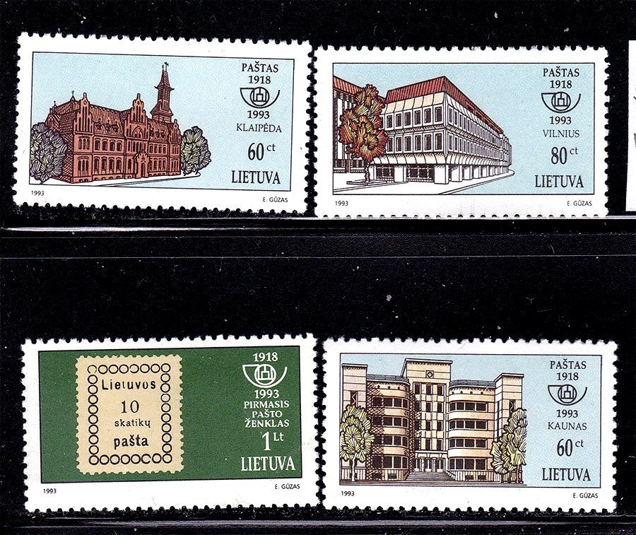 Литва 1993 г  MNH - архитектура - фото фото фото 0