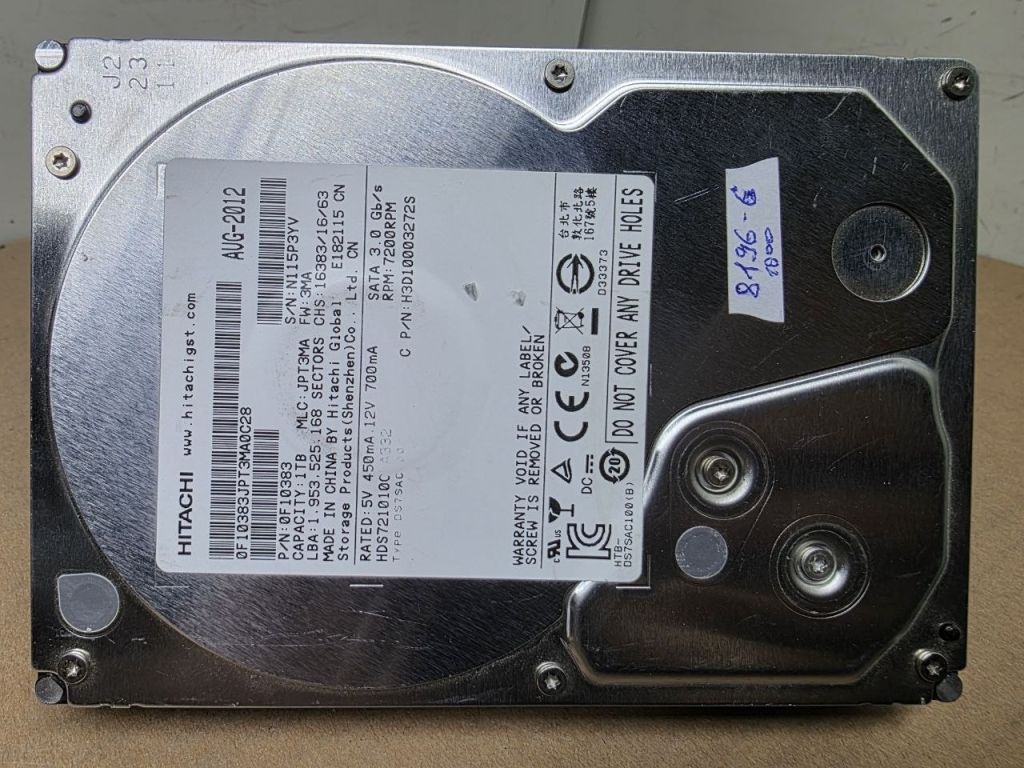 1000Gb 1Tb 3,5 SATA HDS721010CLA332 Hitachi жорсткий диск    (8196-6) - фото фото фото 2