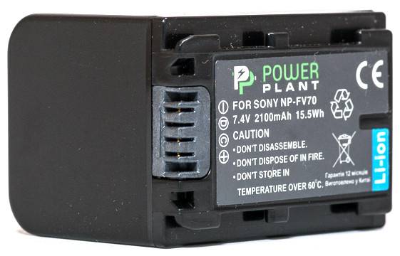 Акумулятор PowerPlant Sony NP-FV70 2100mAh - фото фото фото 0