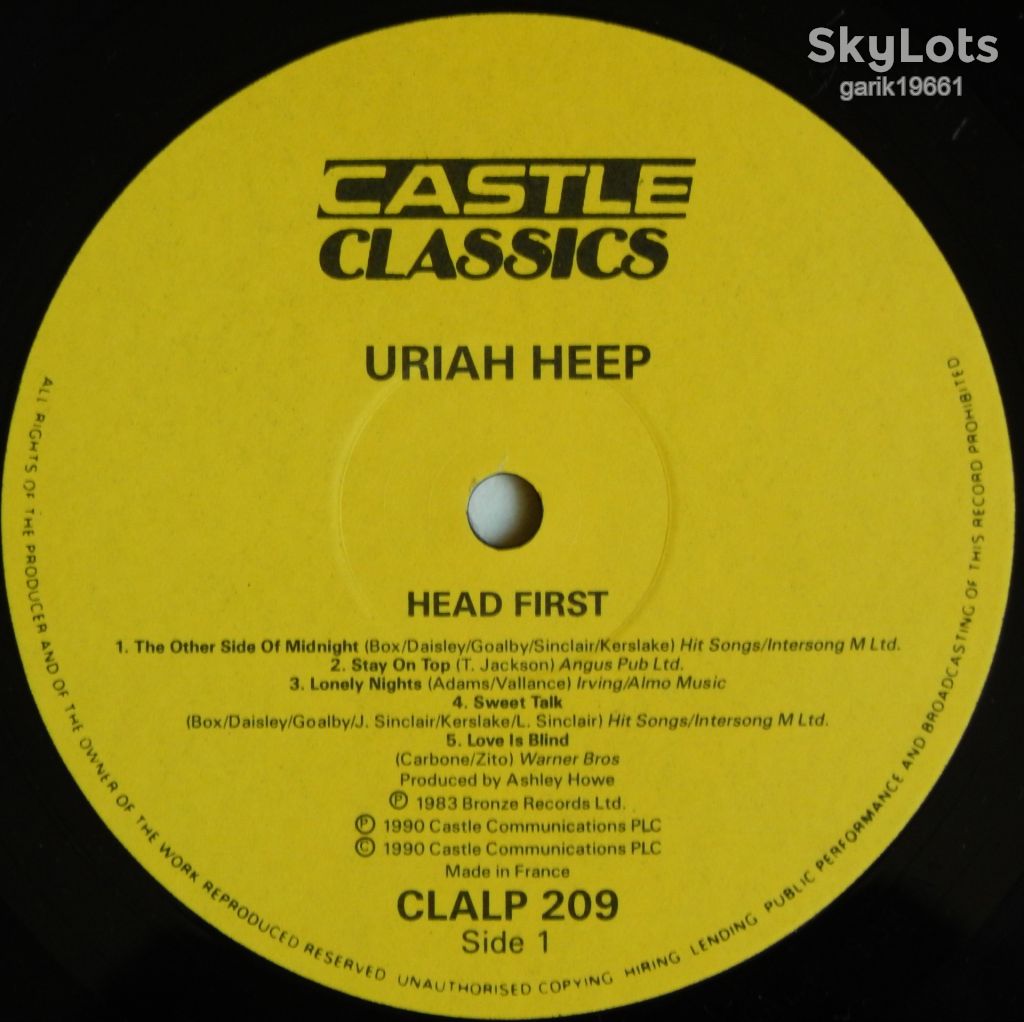 Uriah Heep – Head First  (Castle Classics – CLALP 209, UK) NM-/NM- - фото фото фото 2