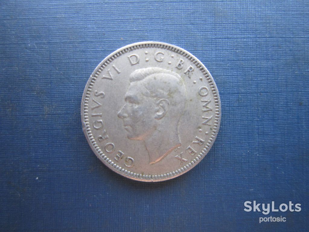 Монета 1 шилінг Великобританія 1948 Англія фауна лев - фото фото фото 1