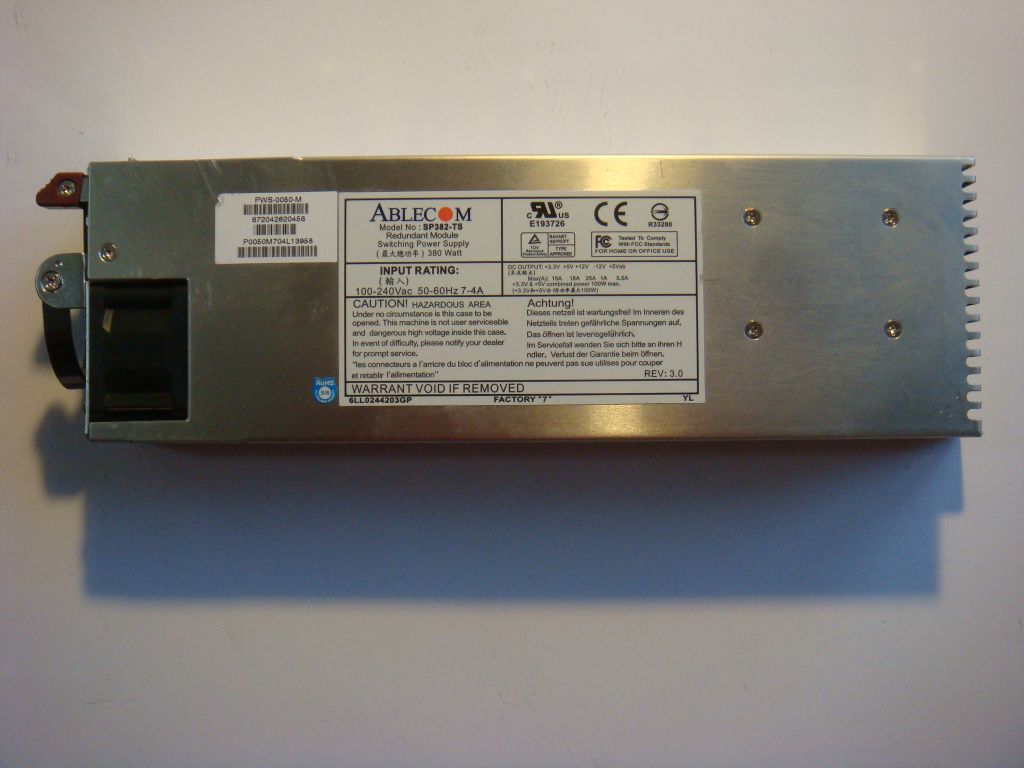 Блок питания Ablecom SP382-TS Power Supply 380W - фото фото фото 0
