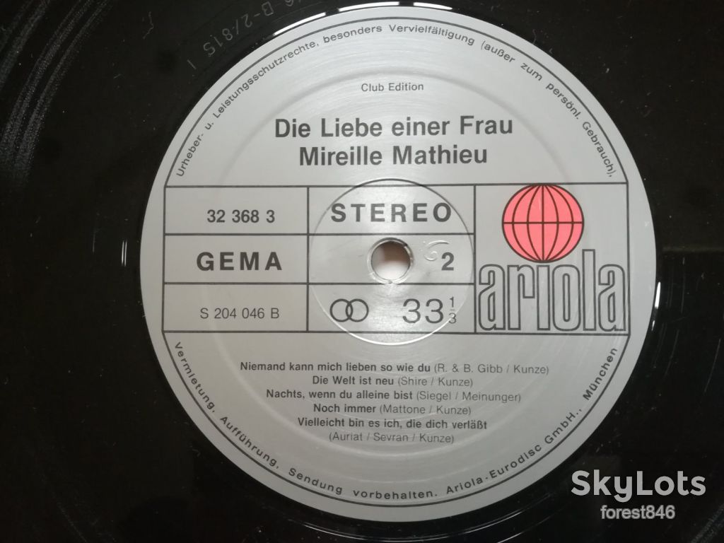 Mireille Mathieu-Die Liebe einer Frau  (глянс. конв.)-Ex.+, Німеччина  (&amp;99) - фото фото фото 3