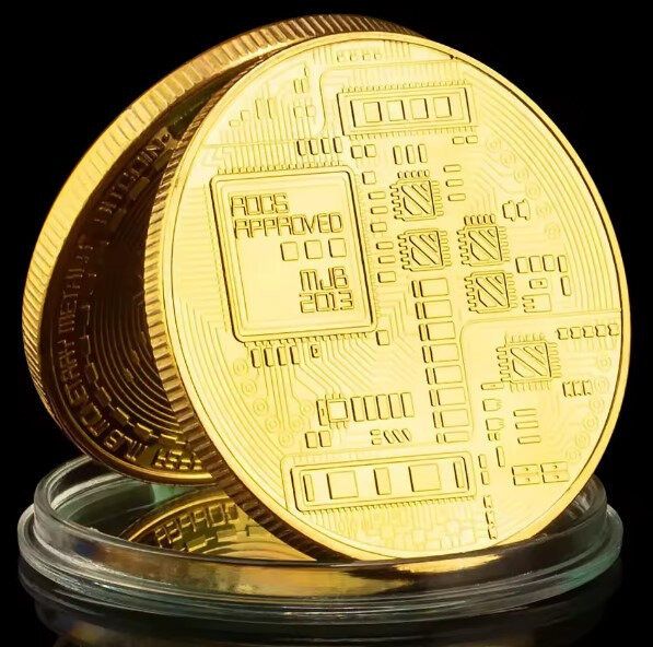 Монета биткоин сувенірна bitcoin біткоін в капсуле - фото фото фото 1