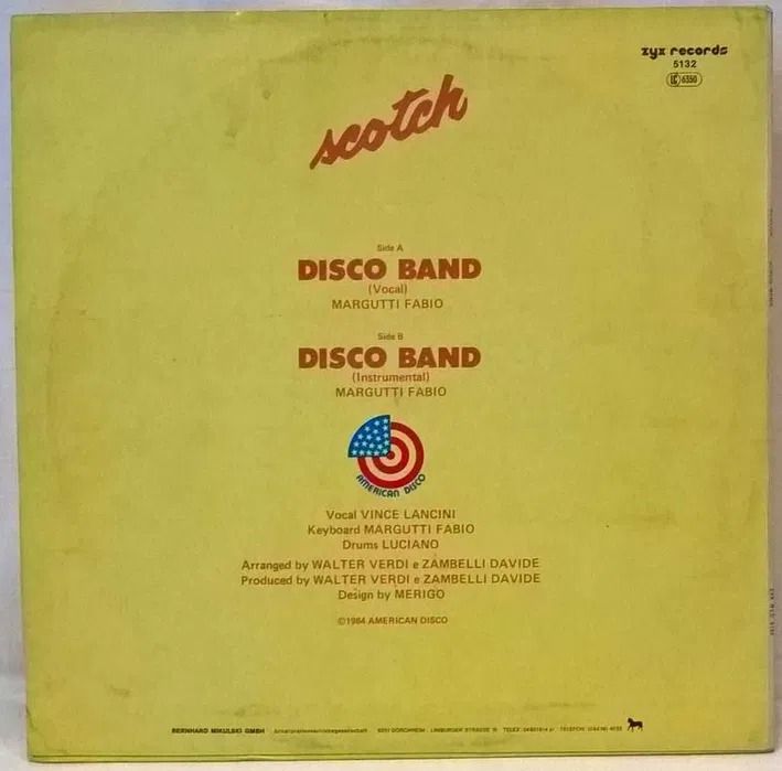 Пластинка.Scotch - Disco Band - 1984.  (EP). 12. Vinyl.Germany. - фото фото фото 1