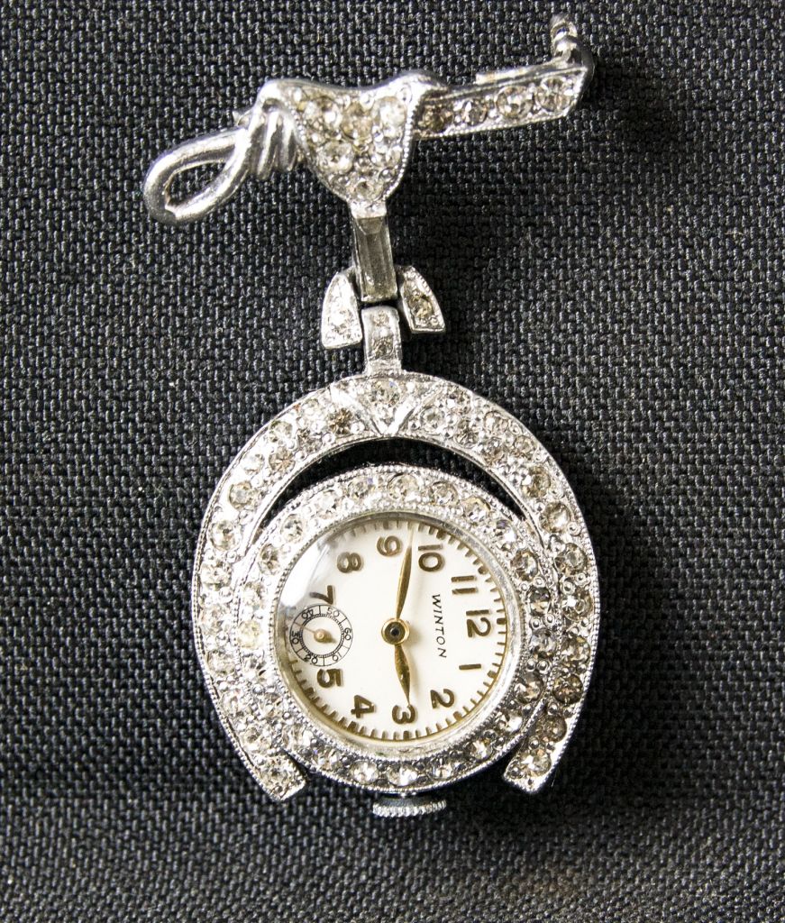 ⏰Винтажная  брошь-часы-Winton. Art Deko.1940г.Швейцария. - фото фото фото 0