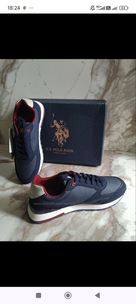 Кроссовки U.S Polo Assn. 43р синие - фото фото фото 7