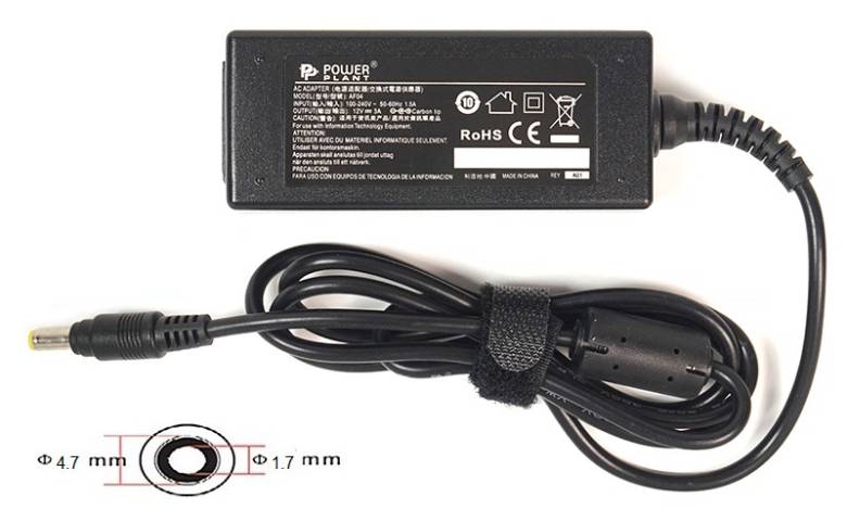 Блок питания для ноутбуков PowerPlant ASUS 220V, 12V 36W 3A (4.8*1.7) - фото фото фото 0