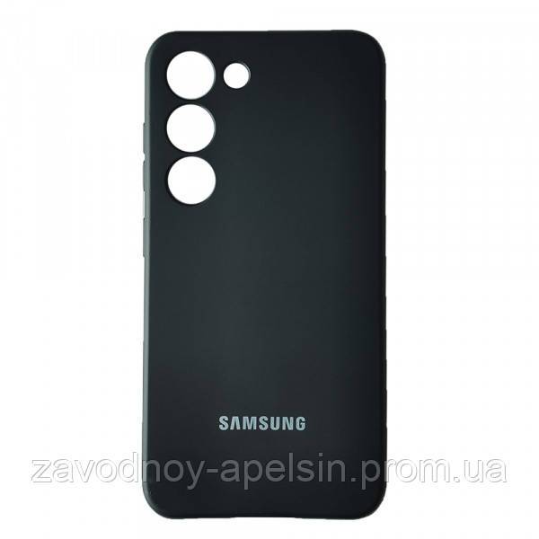 Samsung S23 S911 Чехол силиконовый Микрофибра (черный) - фото фото фото 0