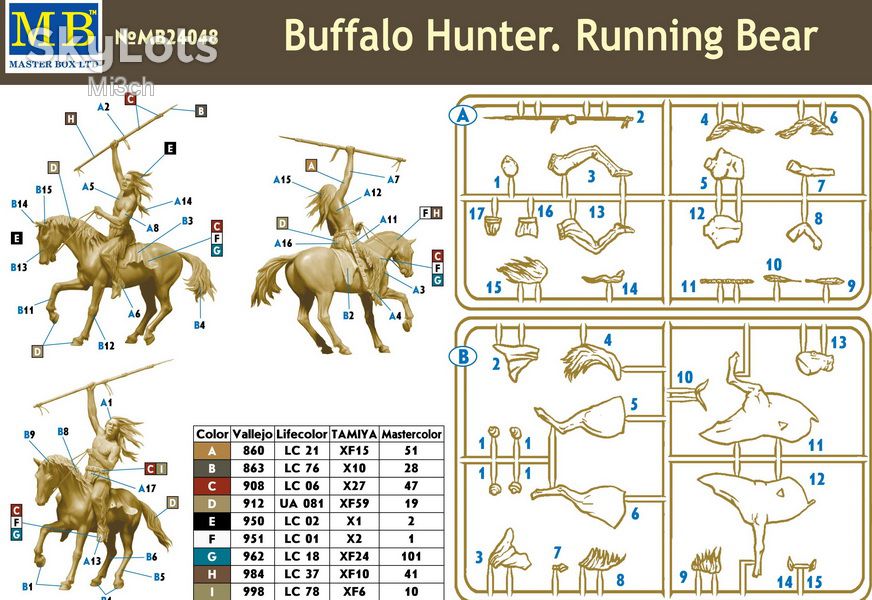 Master Box 24048 Buffalo Hunter. Running Bear    (1/24) - фото фото фото 1