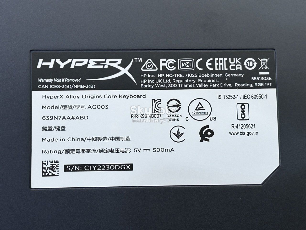 механічна ігрова клавіатура HyperX Alloy Origins Core №н12 - фото фото фото 4