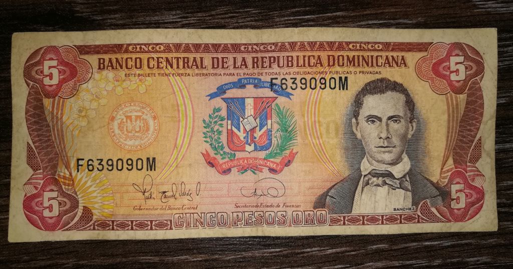 DOMINICAN REPUBLIC Домінікана 5 песо оро 1995 - фото фото фото 0
