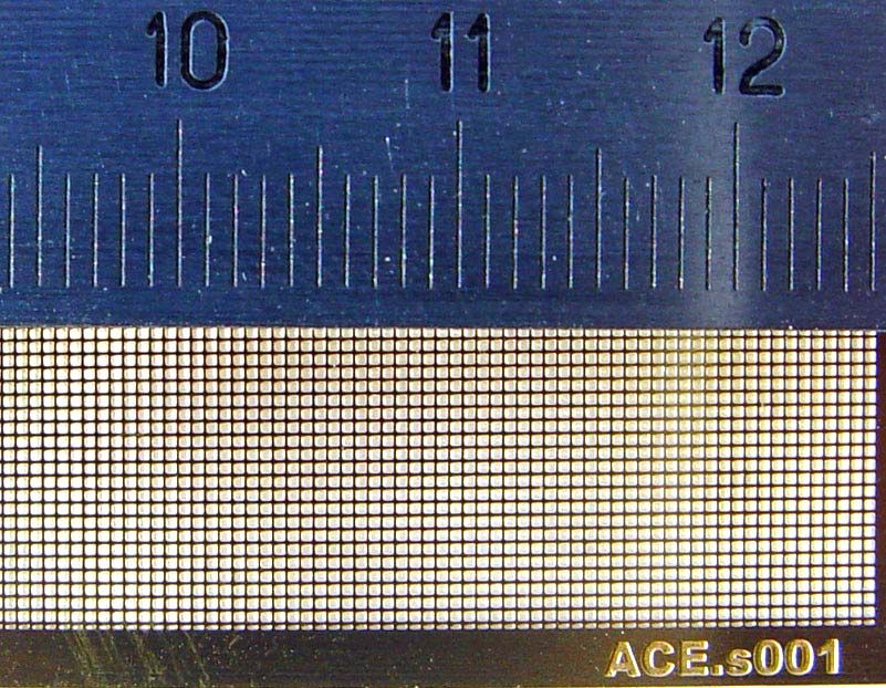 ACE s001 Straight mesh - cell 0.5х0.5mm  (Сетка прямая) 70*45mm - фото фото фото 1