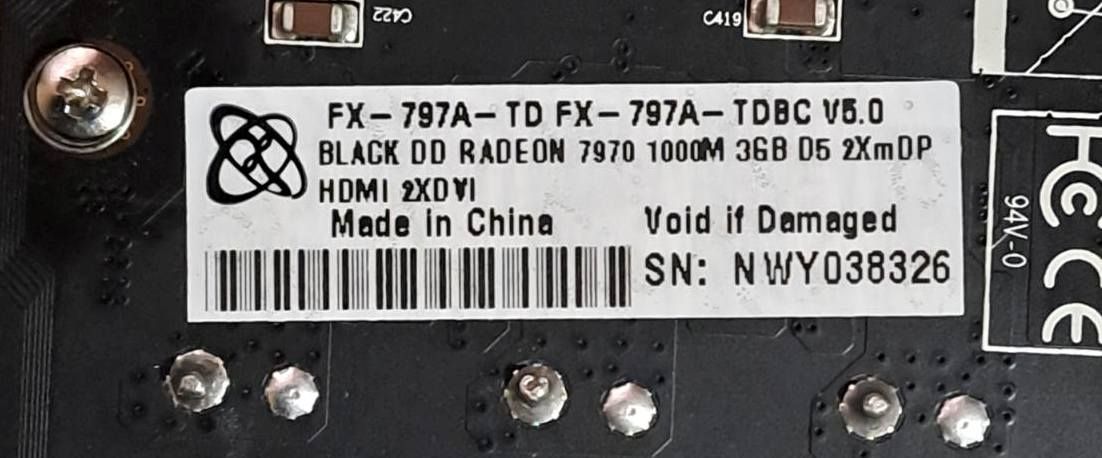 відеокарта  XFX RAdeon HD 7970  несправна - фото фото фото 2