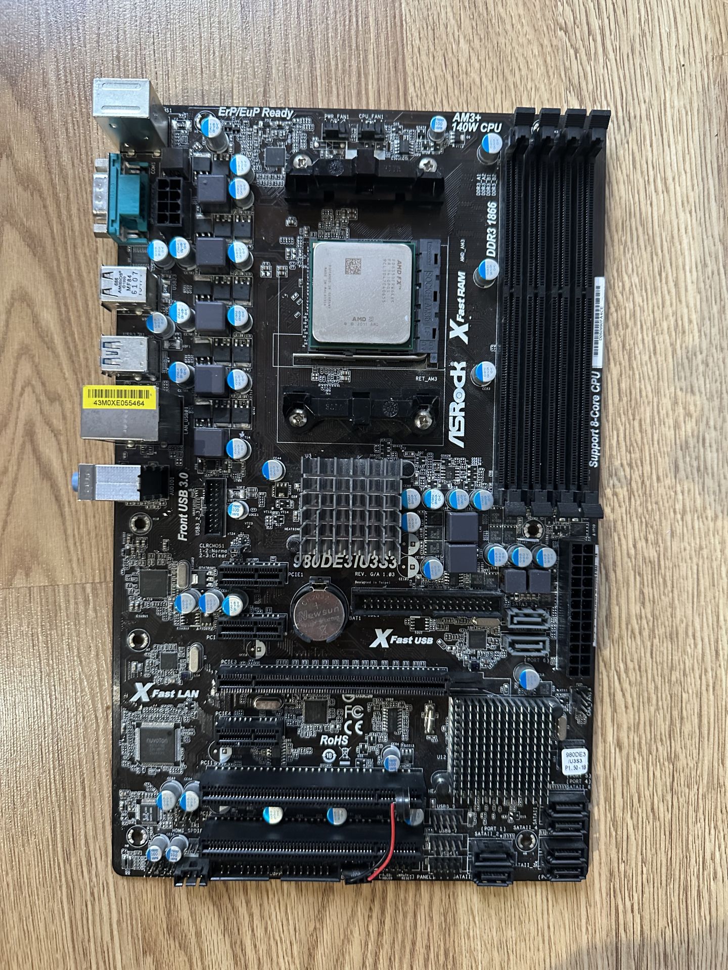 Материнська плата ASRock 980DE3/U3S3  (sAM3+ Процесор FX 6300 - фото фото фото 0