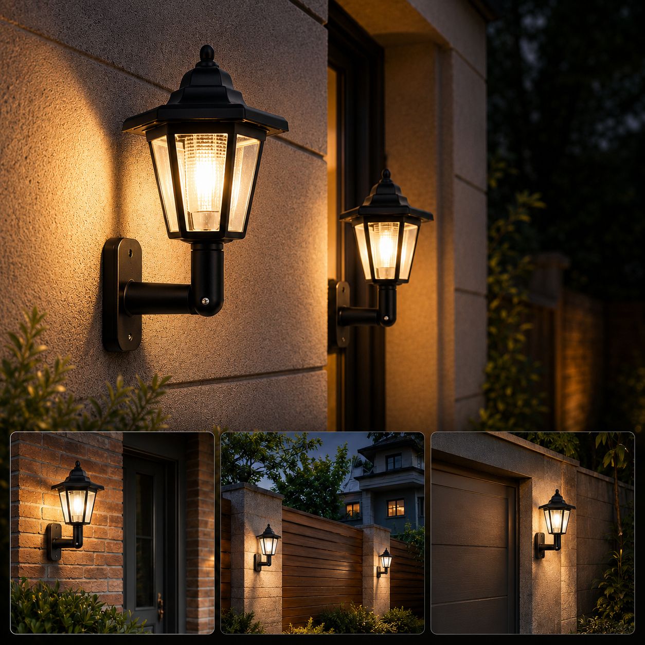 Комплект настінних LED-світильників для вулиці — 2 шт - фото фото фото 0