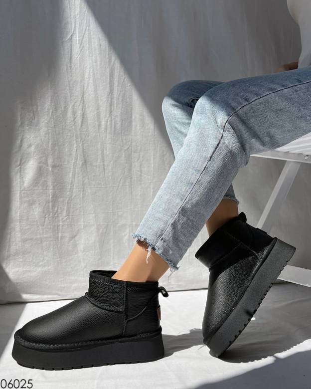 Угги кожаные на платформе, угги платформа 36-40р код 3124 37 - фото фото фото 3