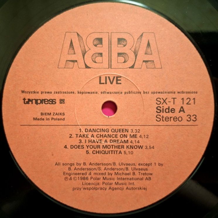 ABBA - Live - 1977-81.  (LP). 12. Vinyl. Пластинка. Poland. Rare. - фото фото фото 4