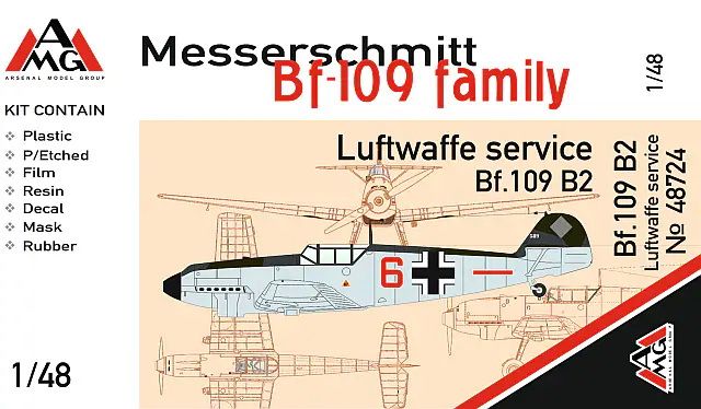 AMG 48724 Messerschmitt Bf.109B-2  (Luftwaffe service), 1/48 - фото фото фото 0