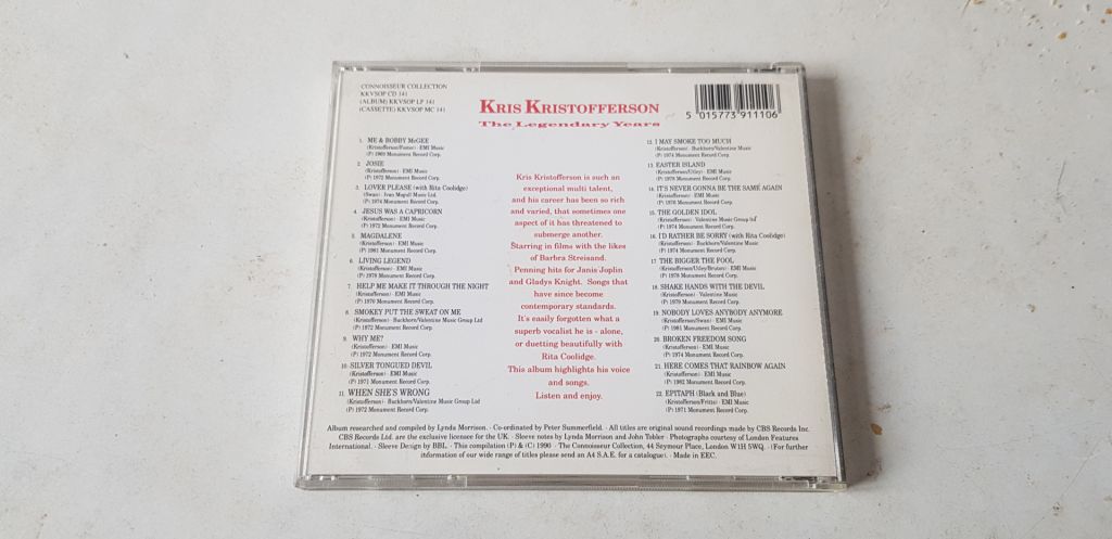 Kris Kristofferson The Legendary Years CD фірмовий - фото фото фото 1