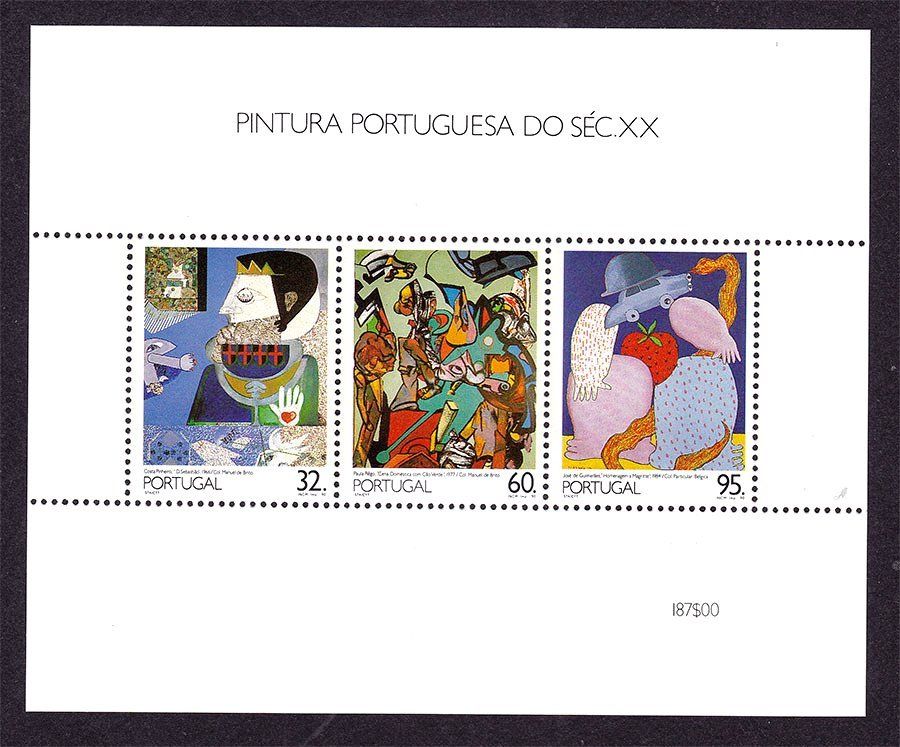 EU  Португалия  1990 г  MNH - блок - искусство - фото фото фото 0