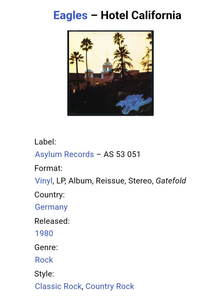 Eagles - Hotel California - 1976.  (LP). 12. Vinyl. Пластинка. Poster. Germany. - фото фото фото 7