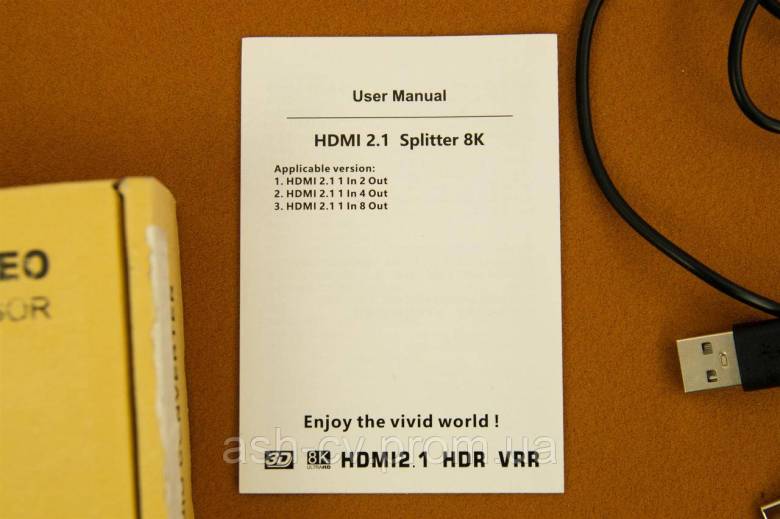 Спліттер, HDMI, 1x2, 8K, 4K, Splitter, HDR, VRR - фото фото фото 6