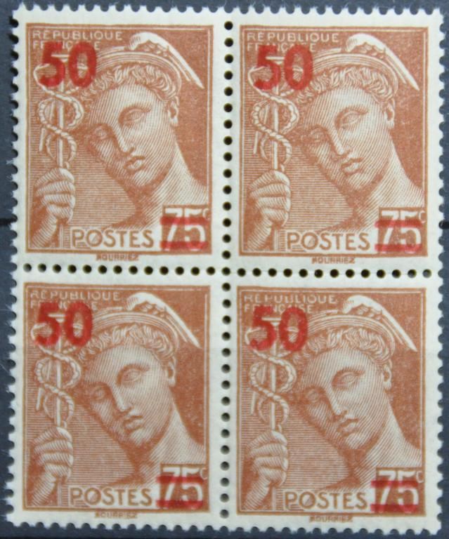 Франция Стандарт Провизории Надпечатка  1941 Кварт - фото фото фото 0