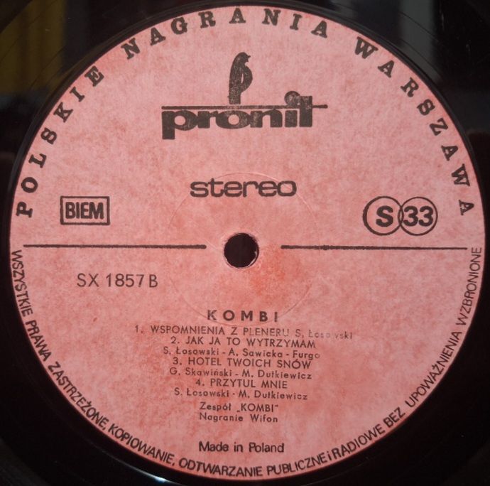 Kombi - Kombi 1 - 1979.   (LP). 12. Vinyl. Пластинка. Poland. Rare. - фото фото фото 3