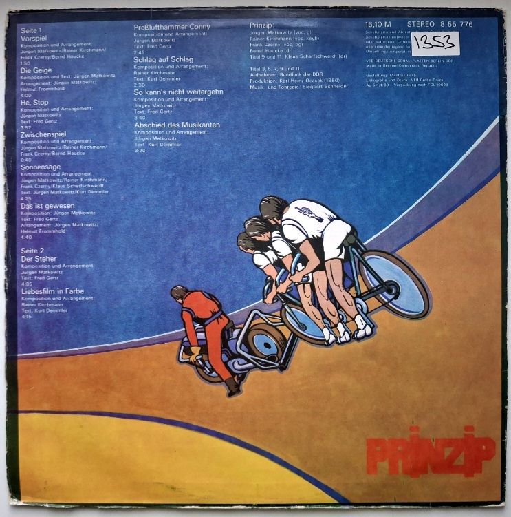 Prinzip - Der Steher - 1980.   (LP). 12. Vinyl. Пластинка. Germany. - фото фото фото 1
