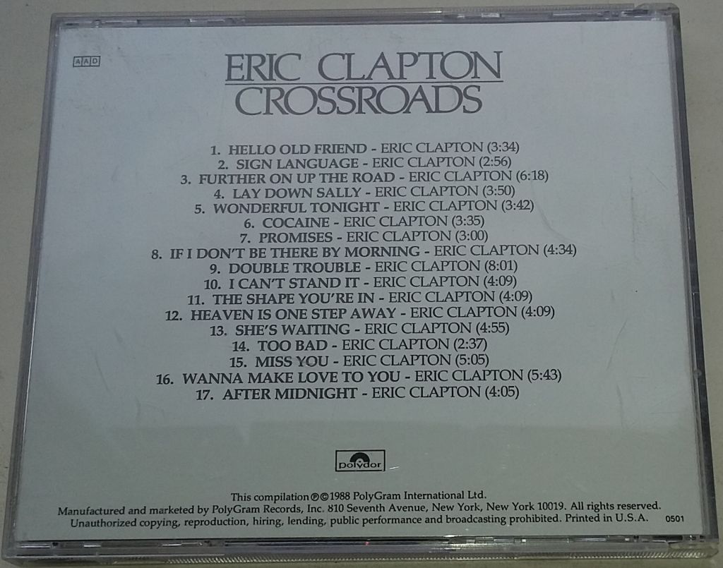 ERIC CLAPTON Crossroads - Disk 4   CD US - фото фото фото 2