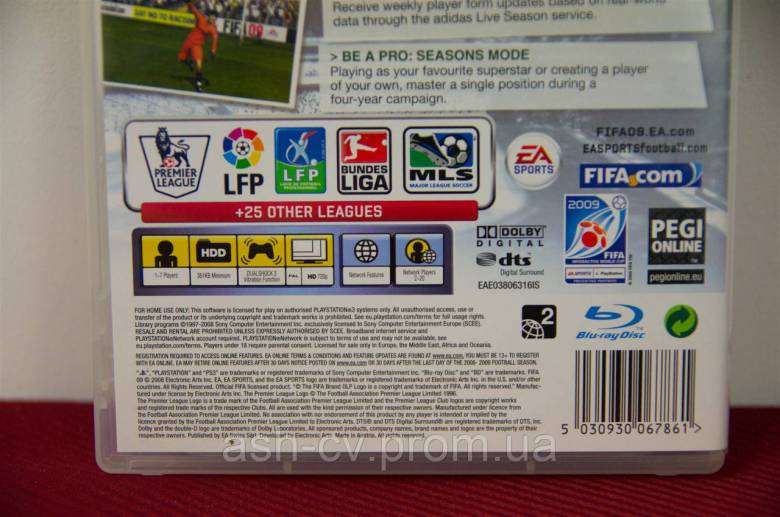 Диск для Playstation 3 гра FIFA 09 - фото фото фото 3