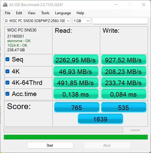 89% WD SN530 SSD 256GB NVMe M2 2242 ССД 256гб для ноутбука ПК - фото фото фото 2