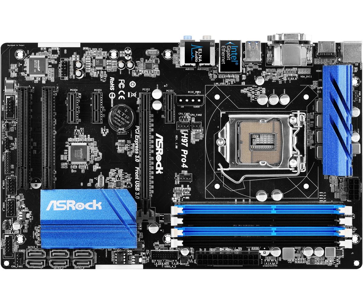 Мать 1150, ASRock H97 PRO4. Intel H97 - фото фото фото 0
