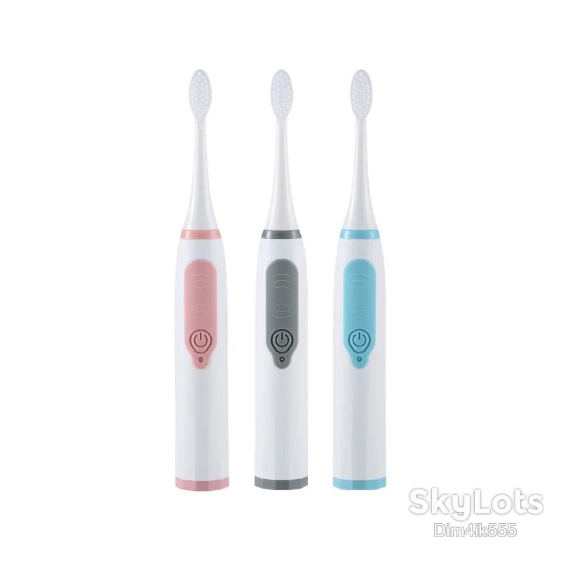 Электрическая массажная зубная щетка водонепроницаемая IPX6 Pink / Gray / Blue - фото фото фото 12