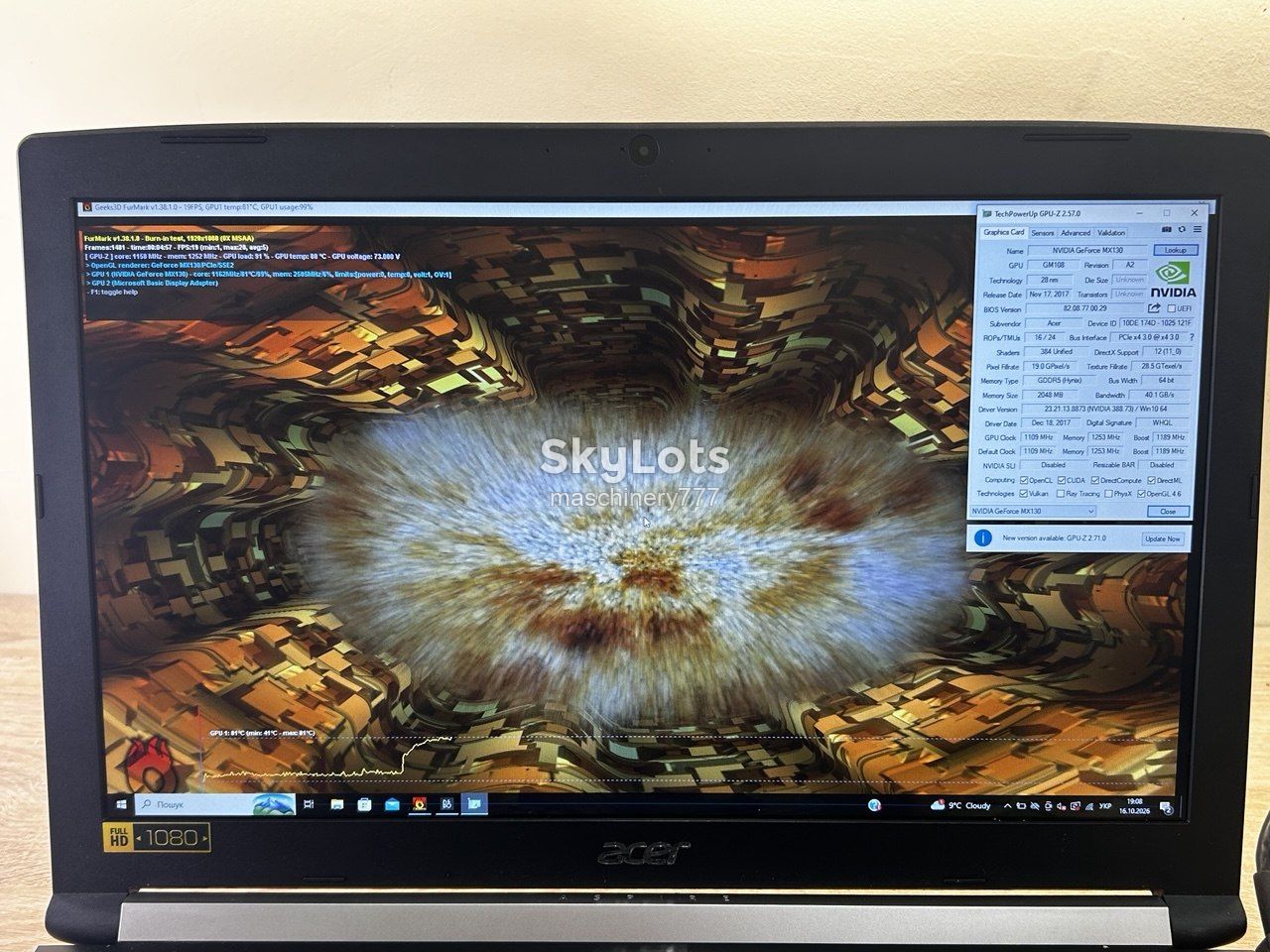 ноутбук Acer Aspire a517-51g-71f2 intel core i7-7gen-8gb ram ddr4-nvidia mx130-2gb-№а979 - фото фото фото 9