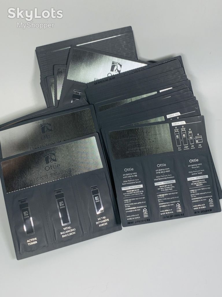 Тестер набір пробників антивікових засобів преміум-класу Ottie Platinum Aura Sample Н909 - фото фото фото 1