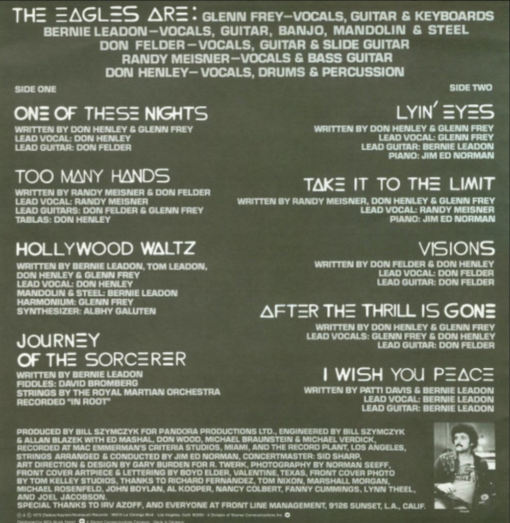 Eagles - One Of These Nights - 1975.    (LP). 12. Vinyl. Пластинка. Germany - фото фото фото 3