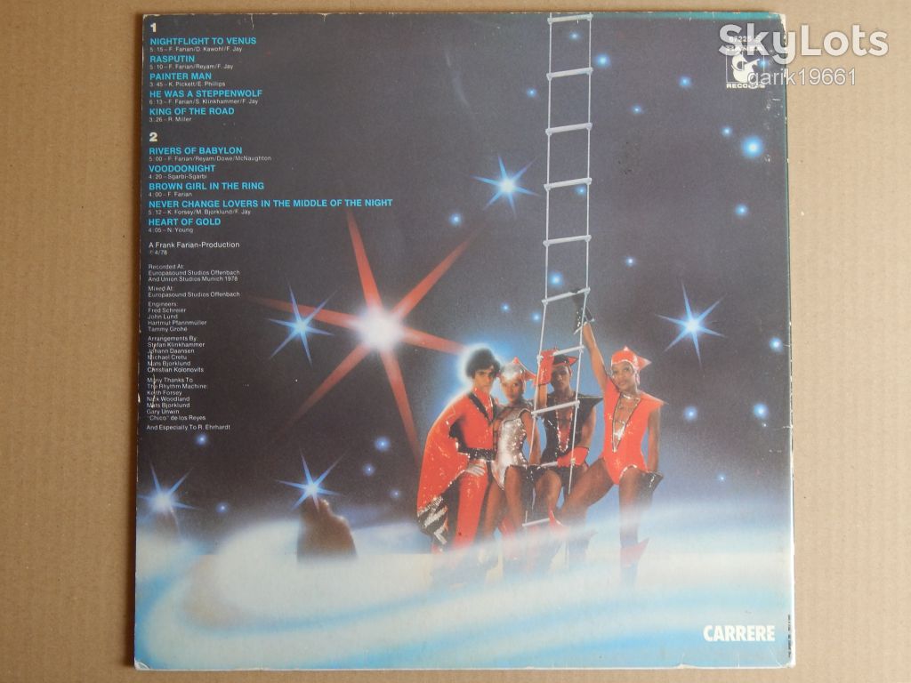 Boney M. ‎– Nightflight To Venus    (Carrere ‎– 67.225, France) EX+/EX+ - фото фото фото 1