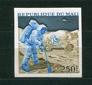Мали Mali Space 1973 Mi 380 Imperf Apollo 17  MNH Cv 23,- - фото фото фото 0