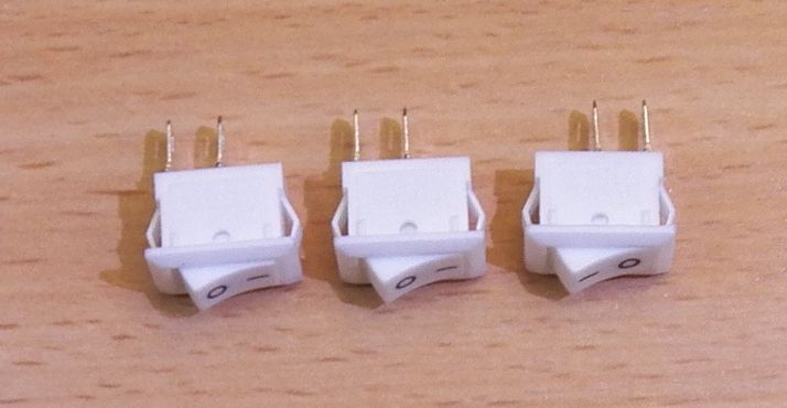 Перемикач mini 2 pin 3A 250V NEW White - фото фото фото 3