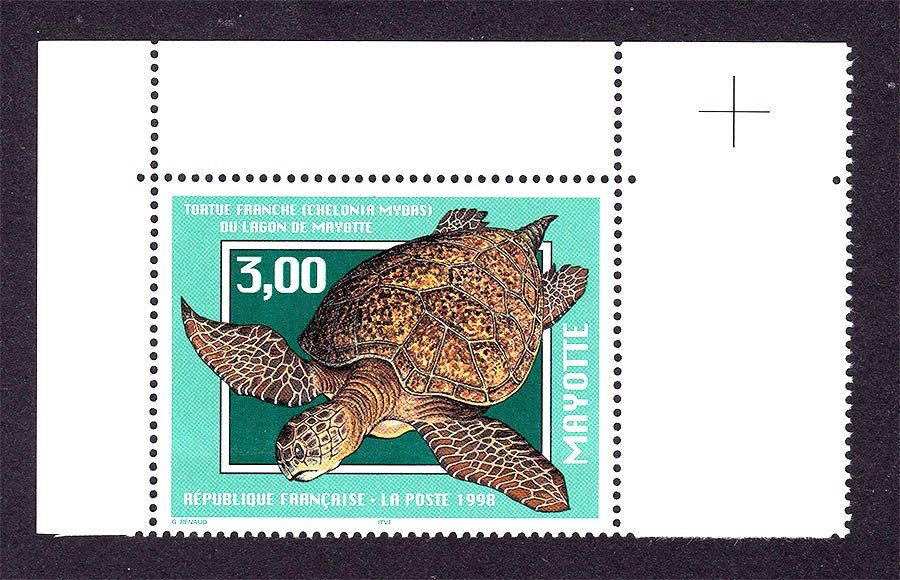 NM Фауна  Майотт / Mayotte  1988 г MNH - черепаха - фото фото фото 0