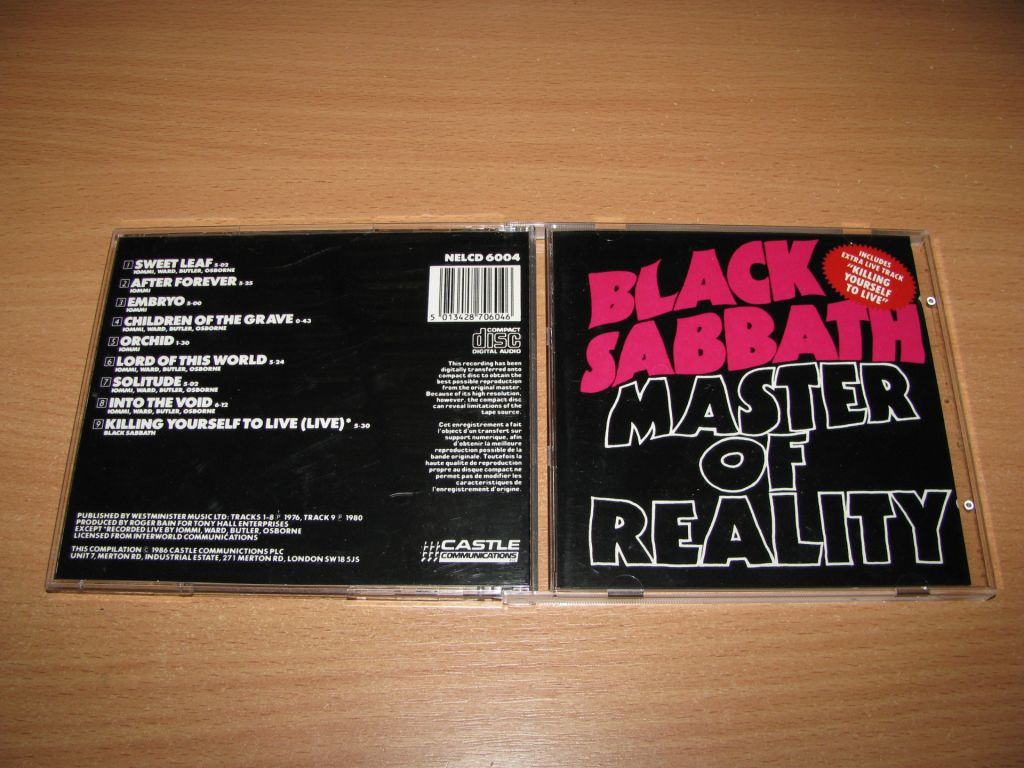 BLACK SABBATH - Master Of Reality  (1986 Castle 1st press) - фото фото фото 0
