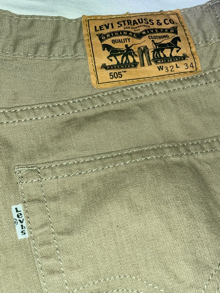 Мужские джинсы Levi's 505 32х34  (хаки) - фото фото фото 3