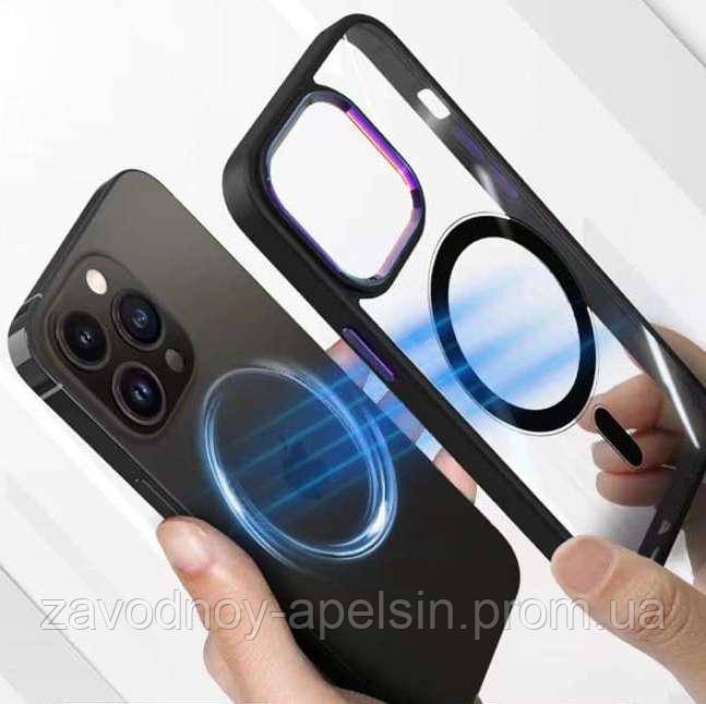 Iphone 14 Plus Чехол магнитный MagSafe Frame Case (TPU+PC) - фото фото фото 2